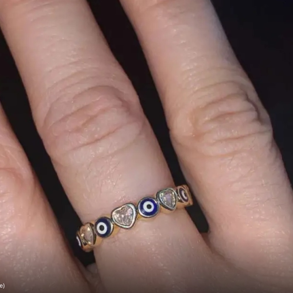🧿Ring Evil Eye and CZ’s 18K plated - Picture 4 of 6